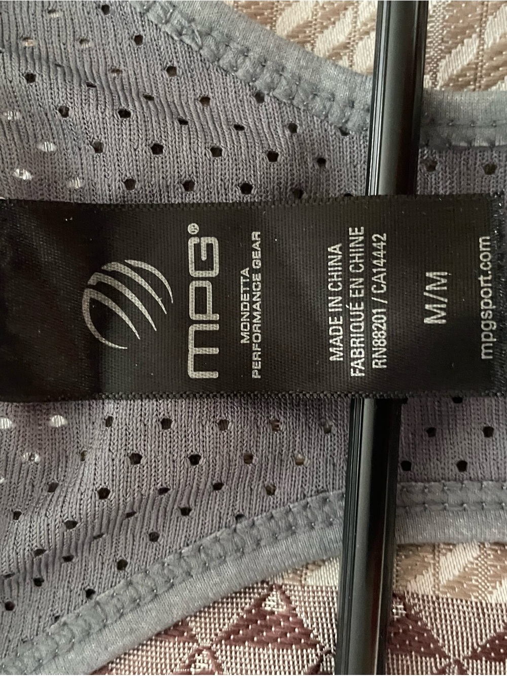 MPG Gray Racerback Performance Tank - Picture 4 of 4